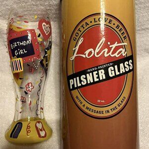 Lolita Handpainted Pilsner "Birthday Girl" Glass